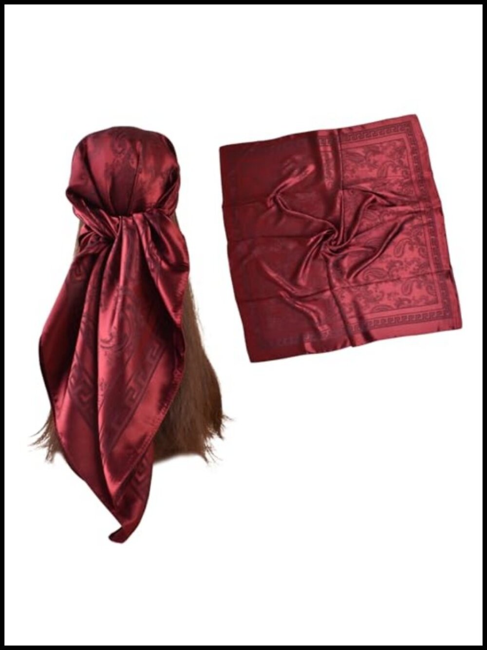 35x35 Inch Satin Like Silk Head Scarf Neck Scarf Hair Wrap Bandana